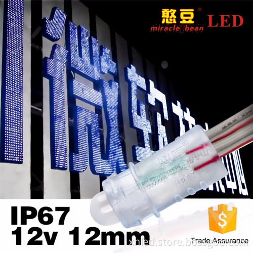 Outdoor High Quality Waterproof IP67 F8 DC12V 12mm 3 Years Warranty Led Lighted Pixels